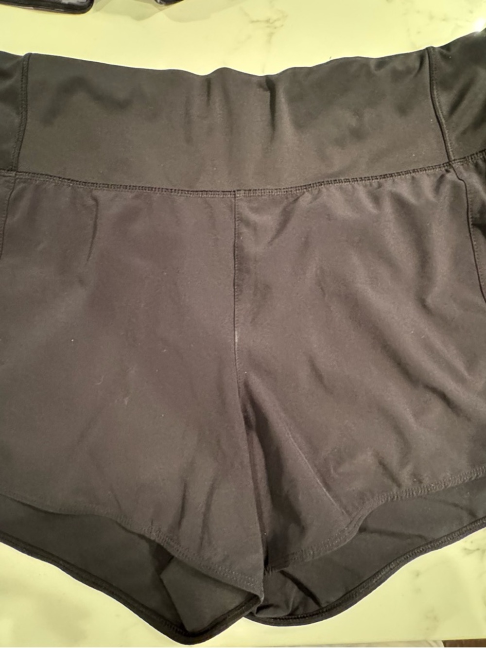 Athleta RUNNING FREE shorts 3.5” inseam two pairs! Black and camo